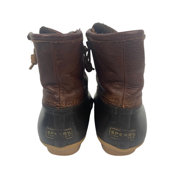 Sperry Top Sider Duck Boots Waterproof STS91176 Women's Size 8 Brown Leather - Picture 4 of 11